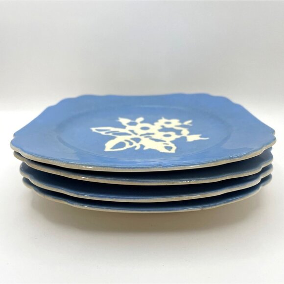 Blue Harker Cameoware - Dainty Flower Blue Virginia Bread and Butter Dessert Pla - Picture 10 of 16